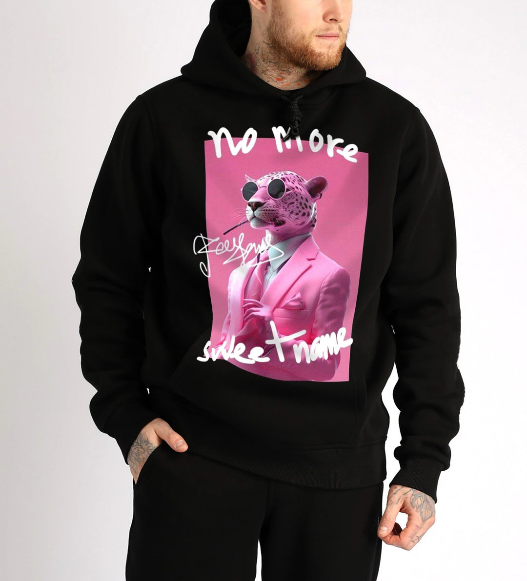 FesFas Panther-print Hoodie Set | Black | Men