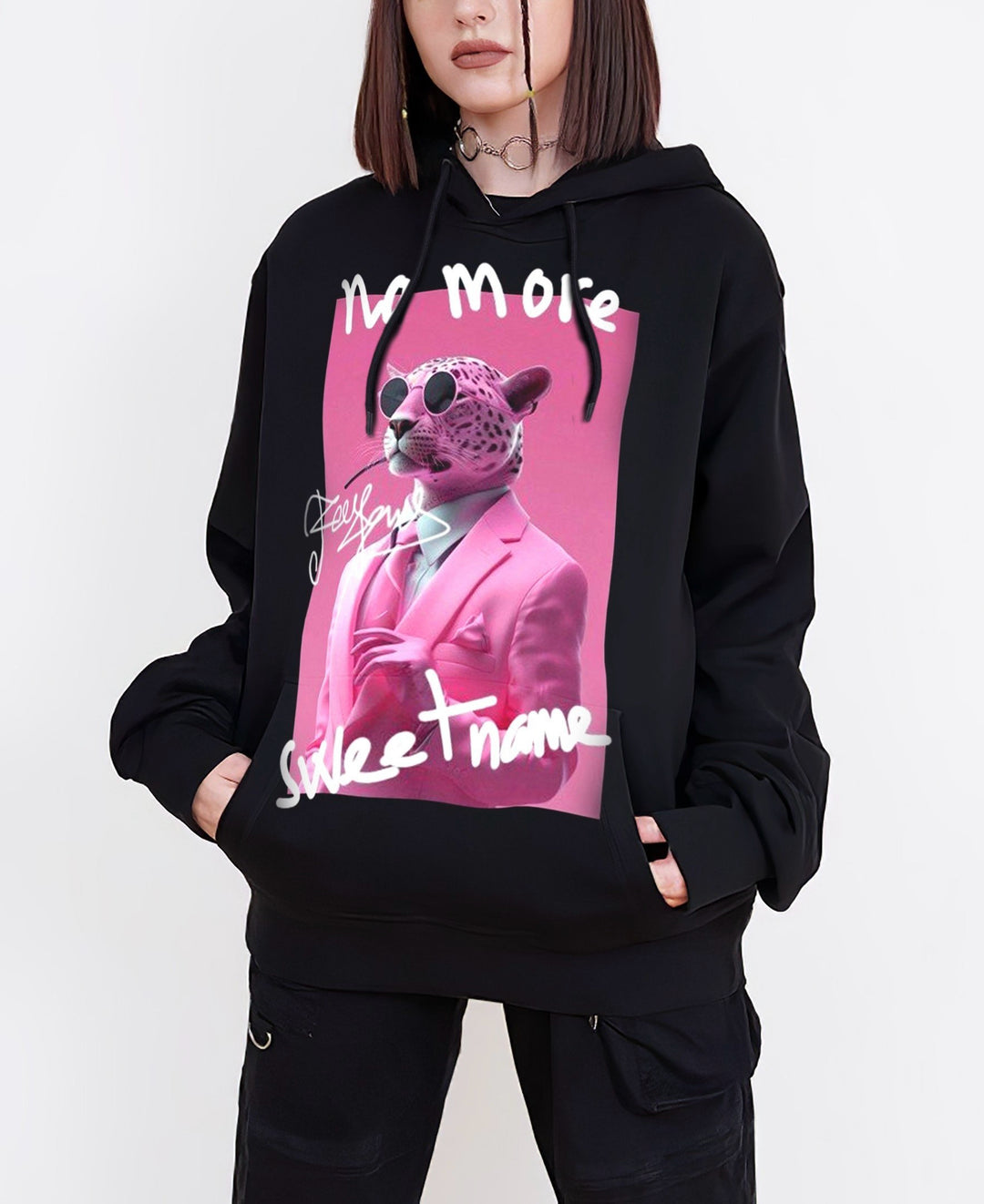 FesFas Panther-print Hoodie Set | Black | Men