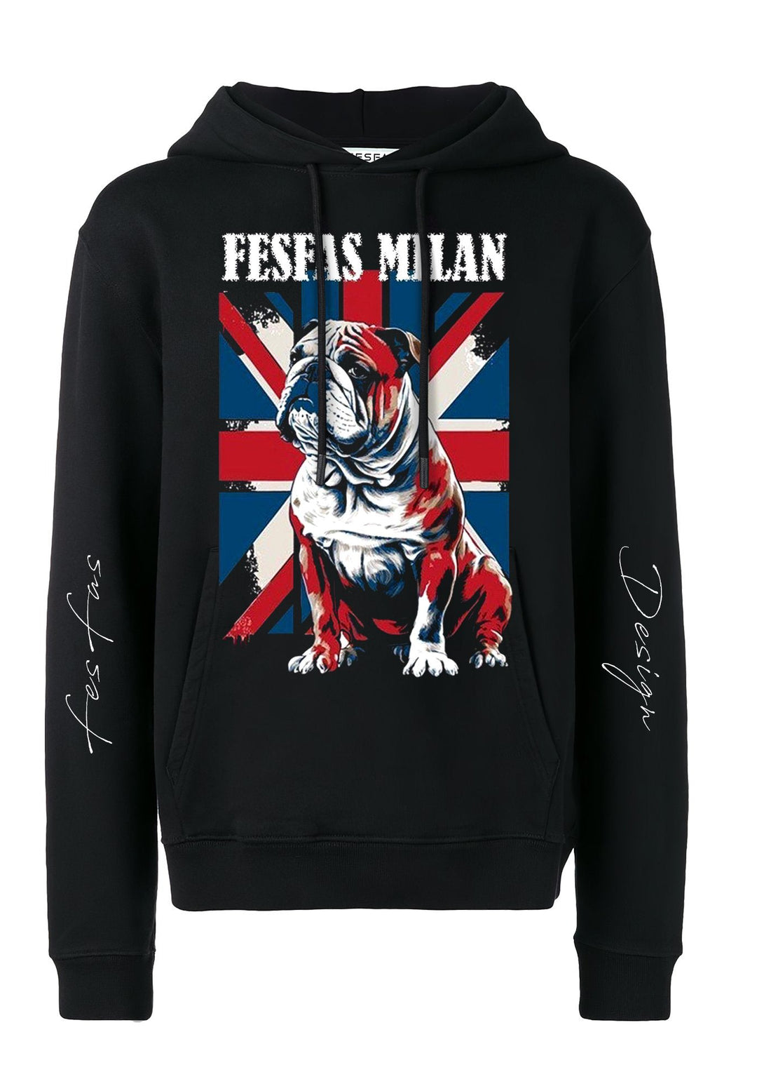 FesFas Bulldog-print Hoodie | Black | Men