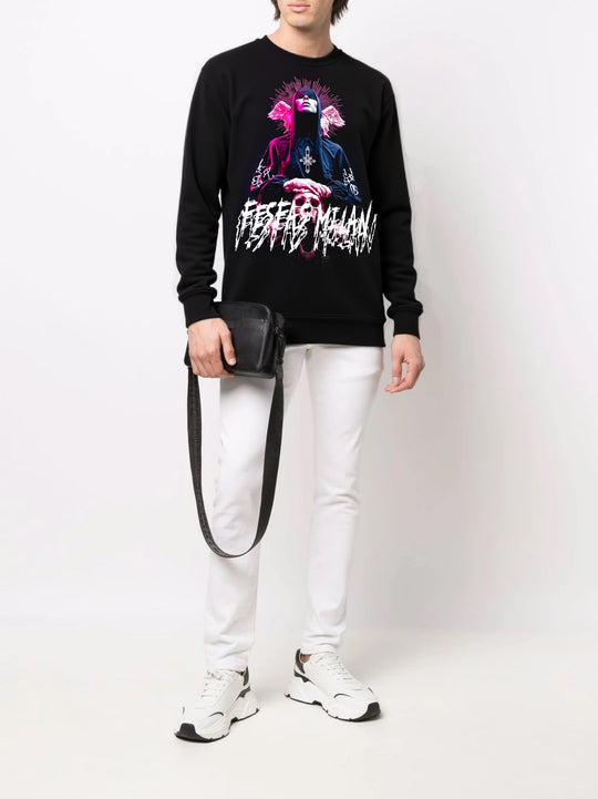 FesFas believer-print Sweatshirt | Black | Men