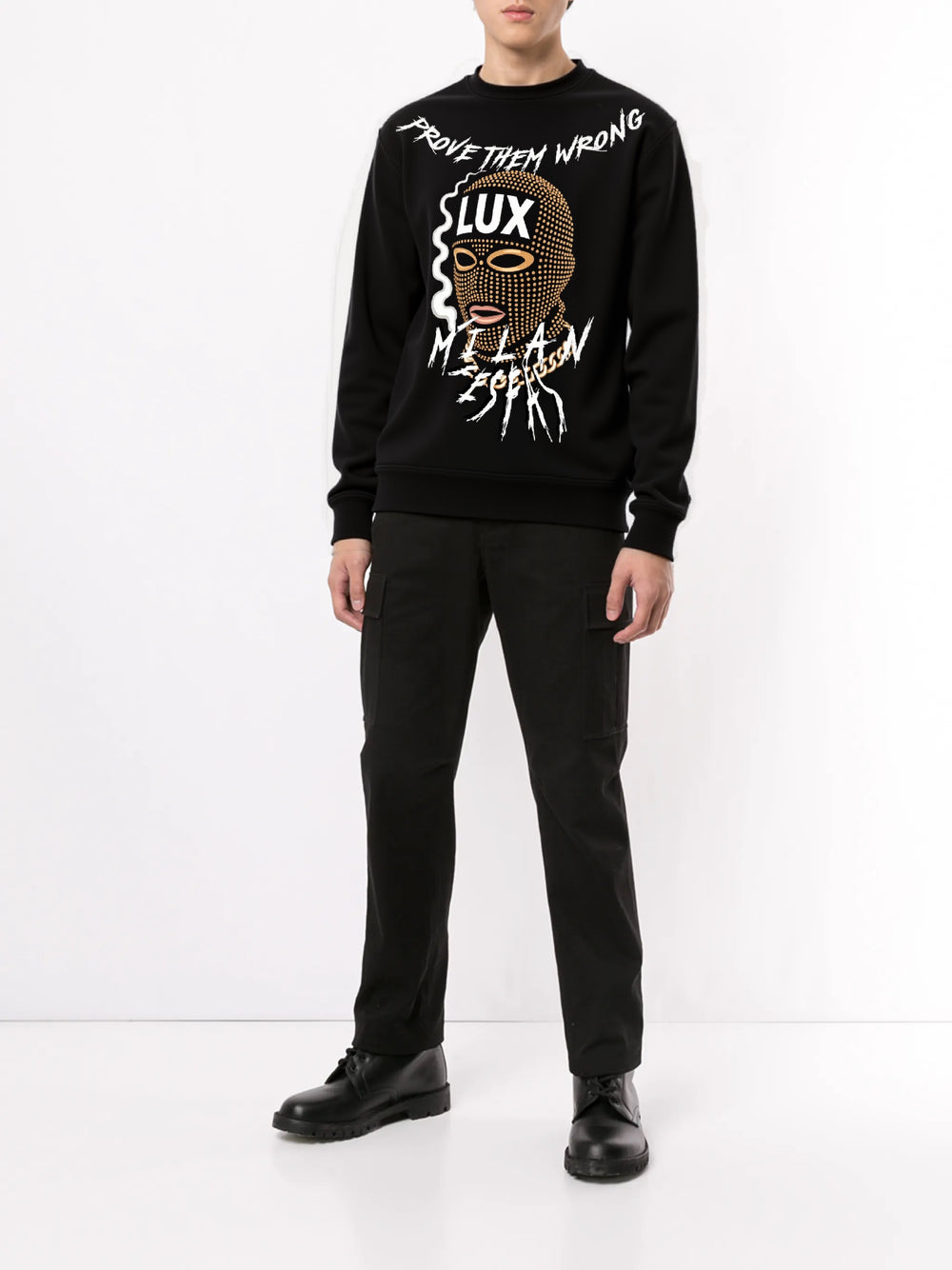 FesFas mask-print Sweatshirt | Black | Men