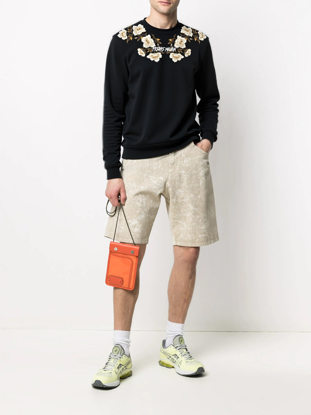 FesFas camelia flowers-print Sweatshirt | Black | Men