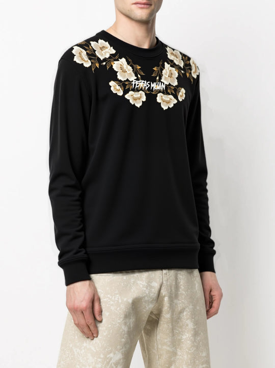 FesFas camelia flowers-print Sweatshirt | Black | Men