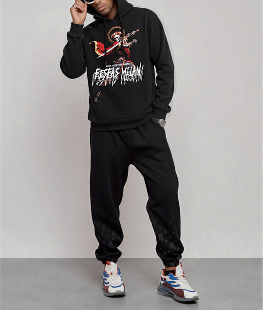 FesFas bone knight-print Hoodie | Black | Men