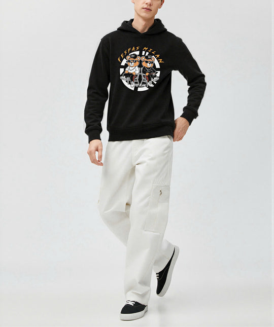 FesFas bear-print Hoodie | Black | Men