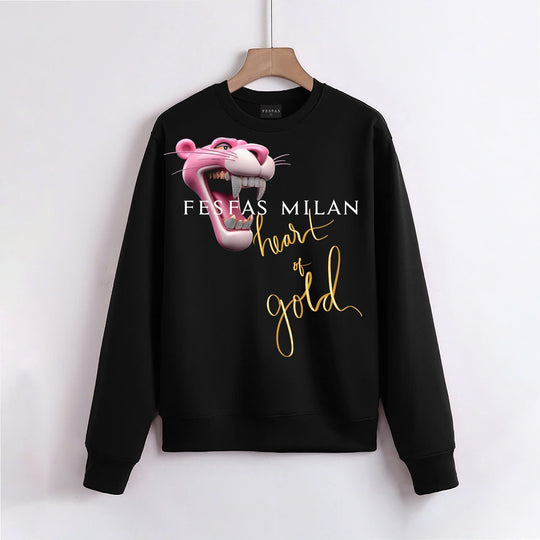 FesFas Pink panther-print Sweatshirt | Black | Men