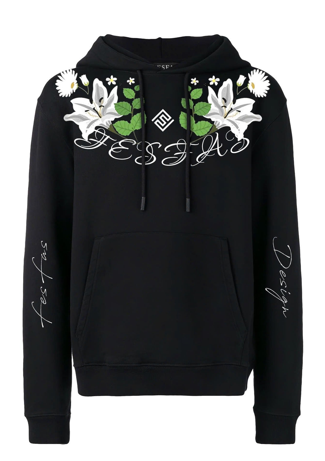 FesFas flower-print Hoodie | Black | Men