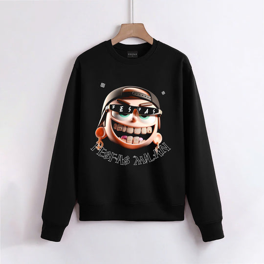 FesFas Cool boy-print Sweatshirt | Black | Men