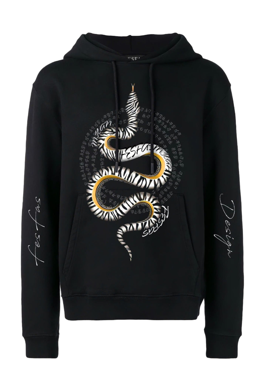 FesFas snake-print Hoodie | Black | Men