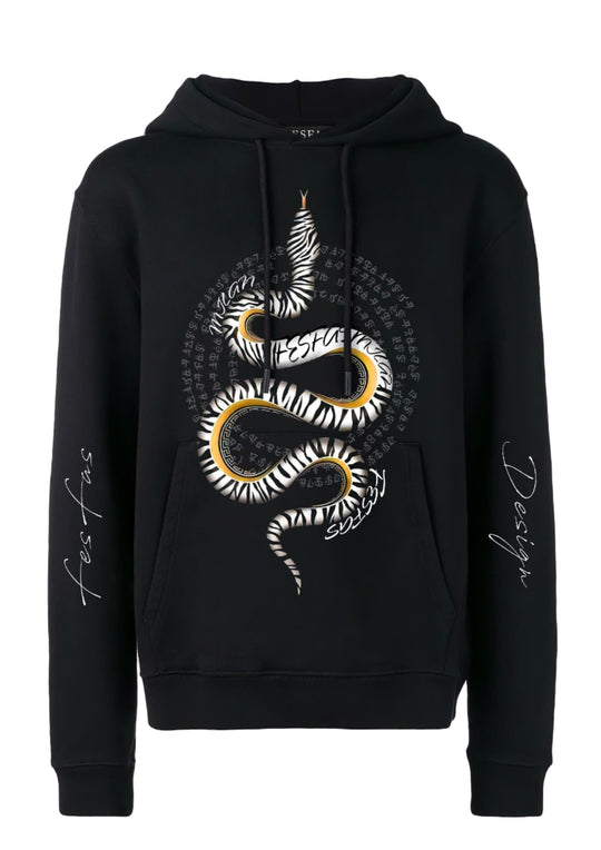 FesFas snake-print Hoodie | Black | Men