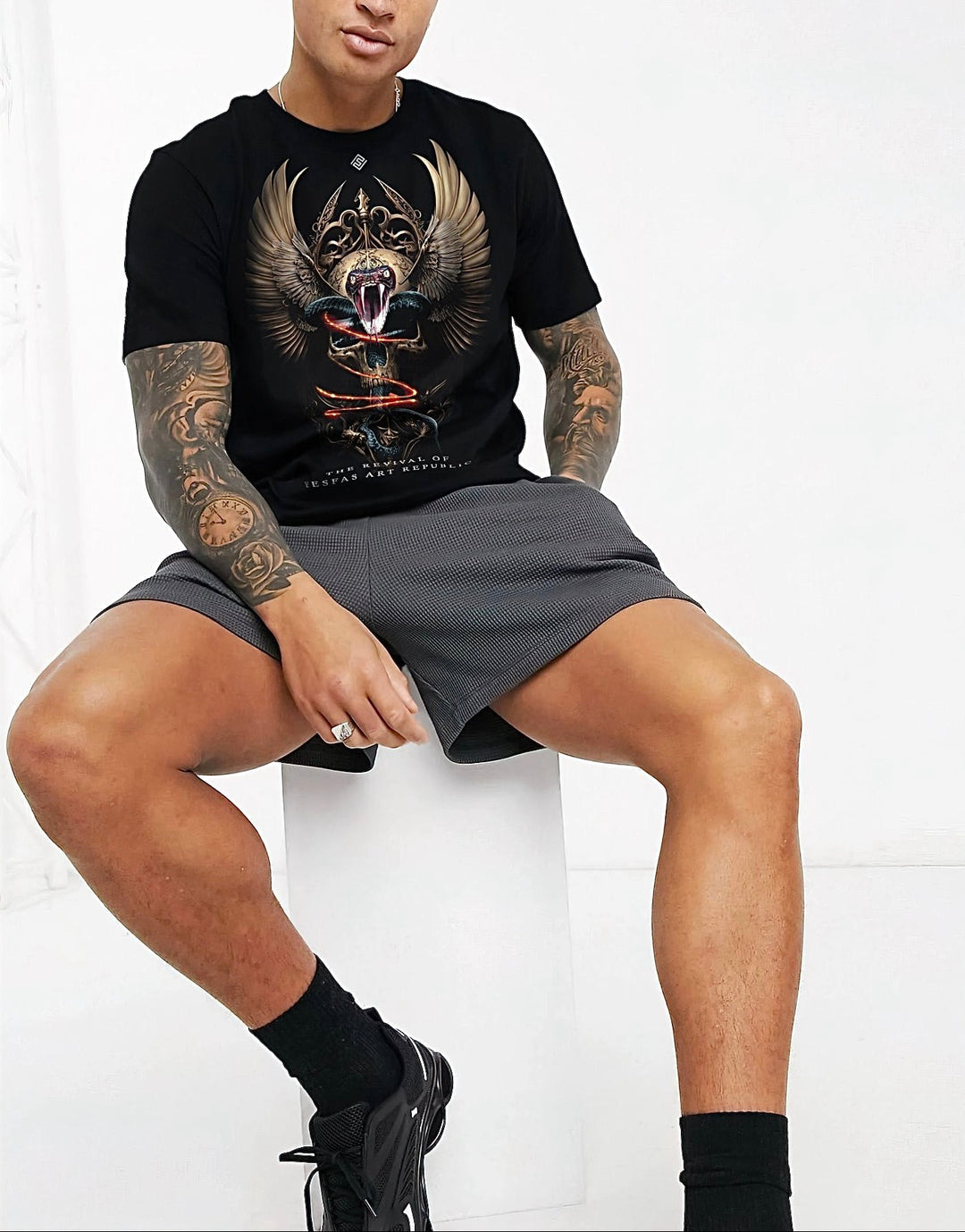 FesFas snake-print T-shirt | Black | Men