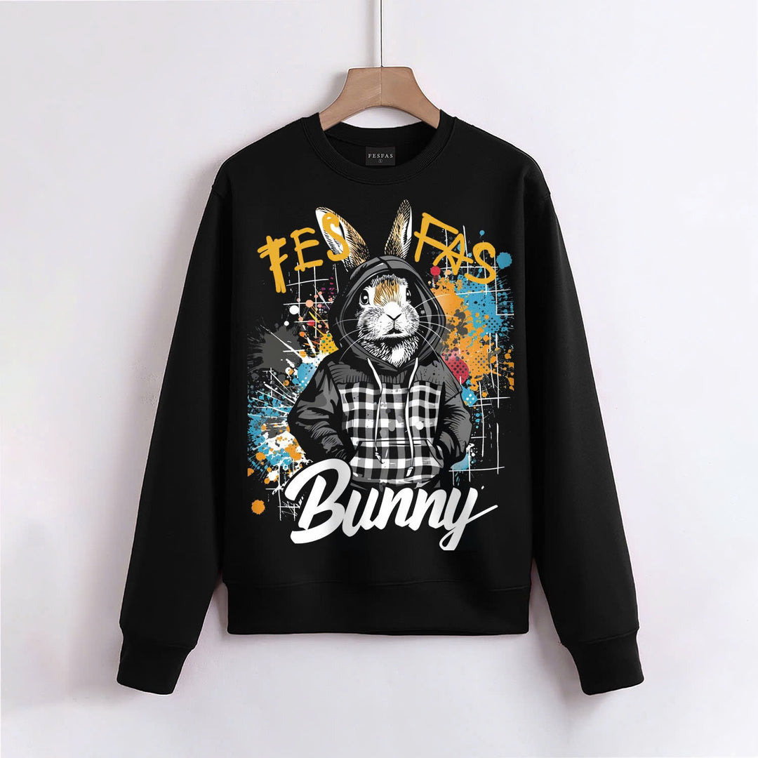 FesFas Bunny-print Sweatshirt | Black | Men