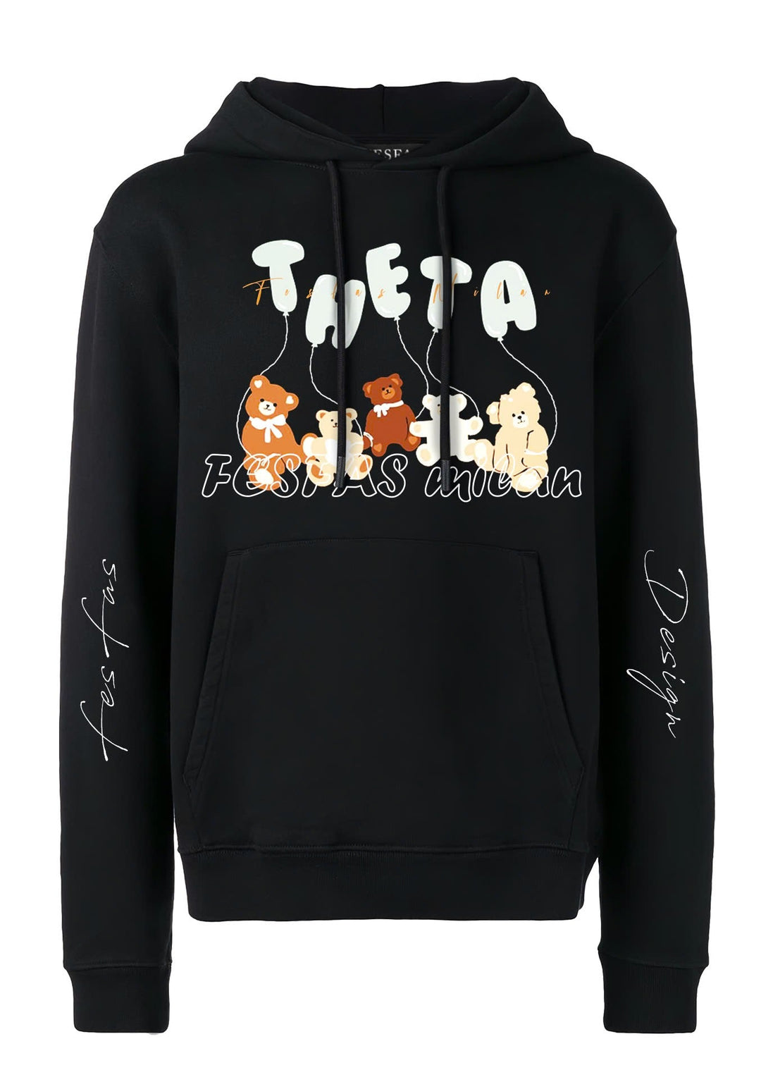 FesFas teddy bear-print Hoodie | Black | Men
