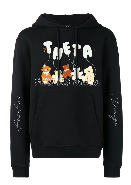 FesFas teddy bear-print Hoodie | Black | Men