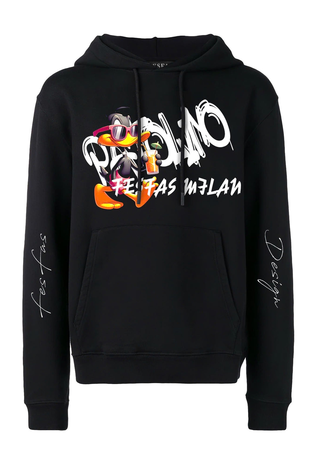 FesFas duck-print Hoodie | Black | Men