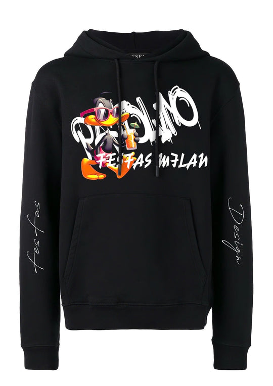 FesFas duck-print Hoodie | Black | Men