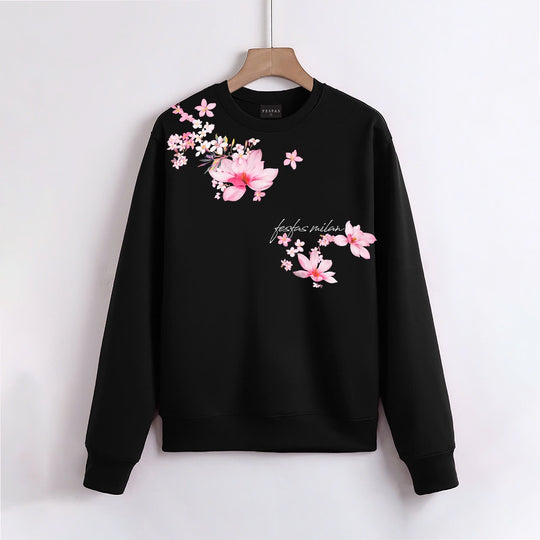 FesFas Flower-print Sweatshirt | Black | Men