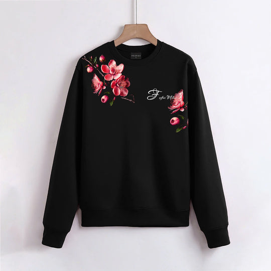 FesFas Flower-print Sweatshirt | Black | Men