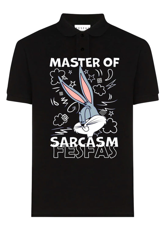 FesFas Rabbit-print Polo Shirt | Men | Black