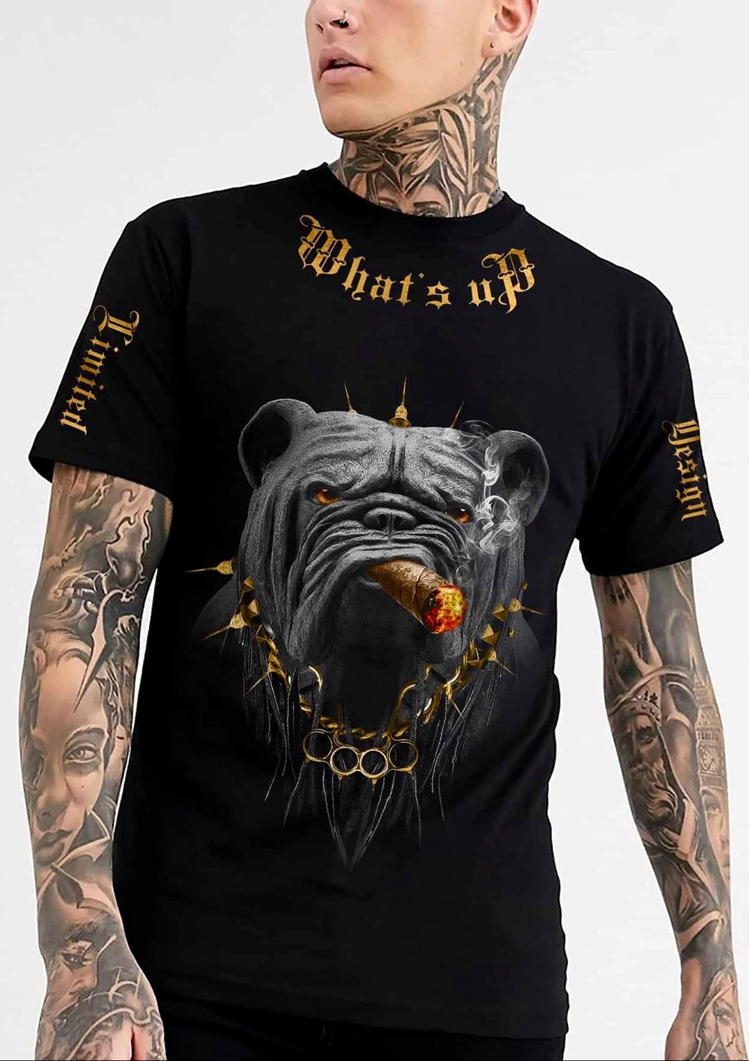 FesFas bulldog-print T-shirt | Black | Men