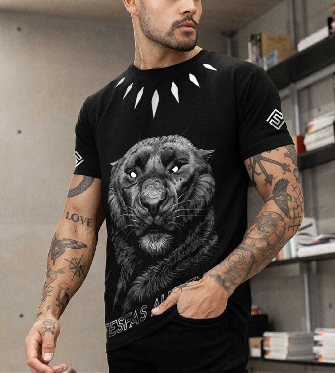 FesFas panther-print T-shirt Set | Black | Men