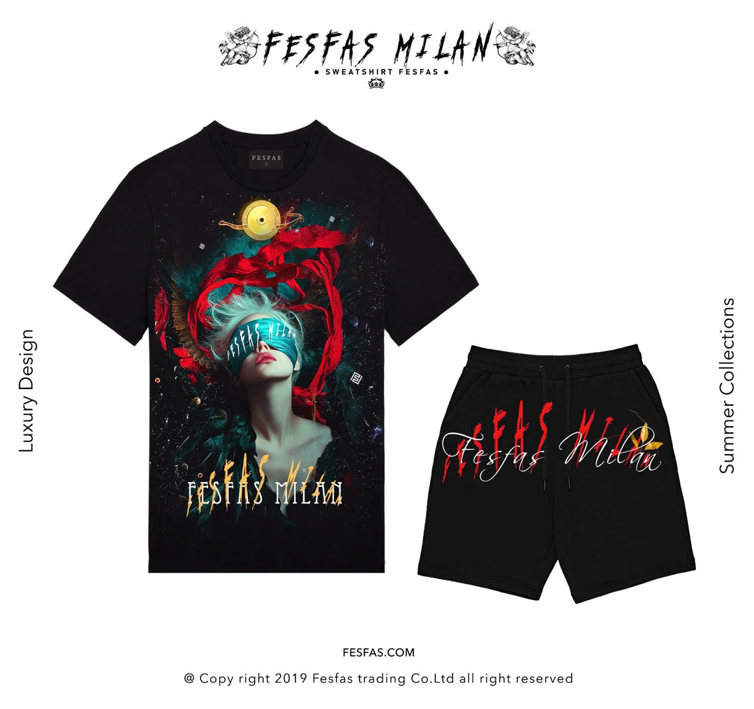 FesFas fantasy-print T-shirt Set | Black | Men