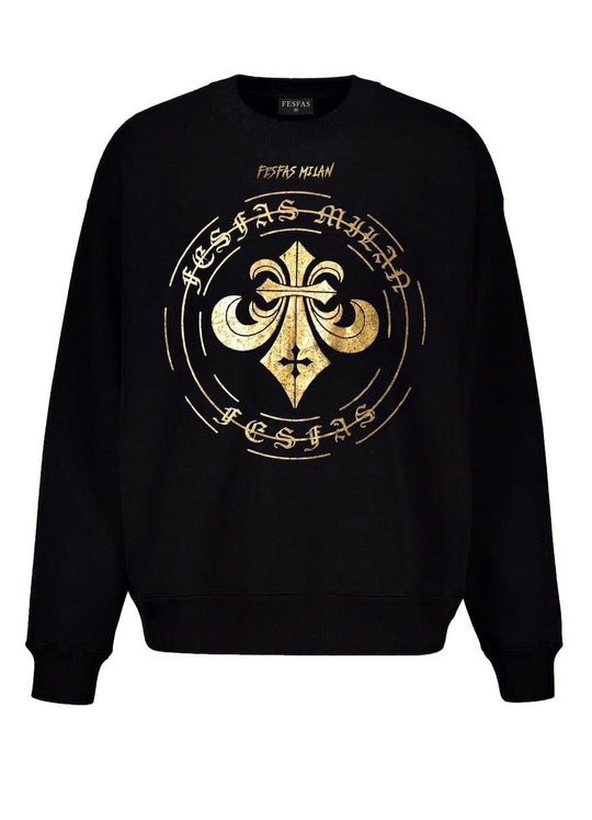 FesFas golden circle-print Sweatshirt