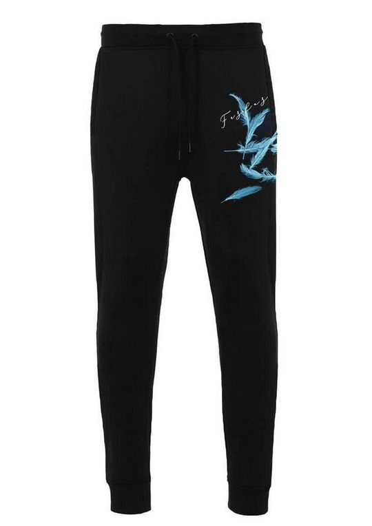 FesFas Feathers-print Hoodie Set | Black | Men