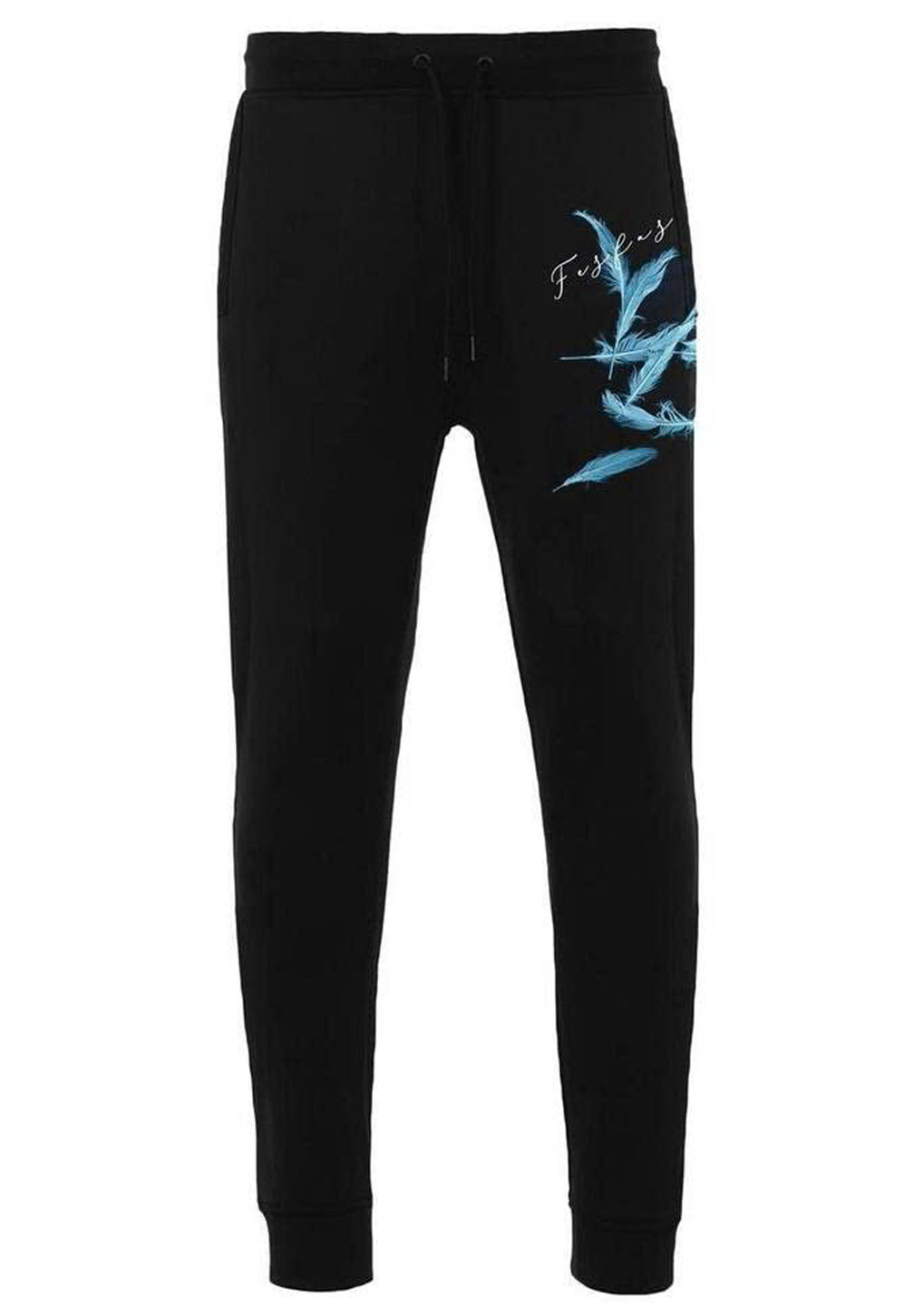 FesFas Feathers-print Sweatshirt Set | Black | Men