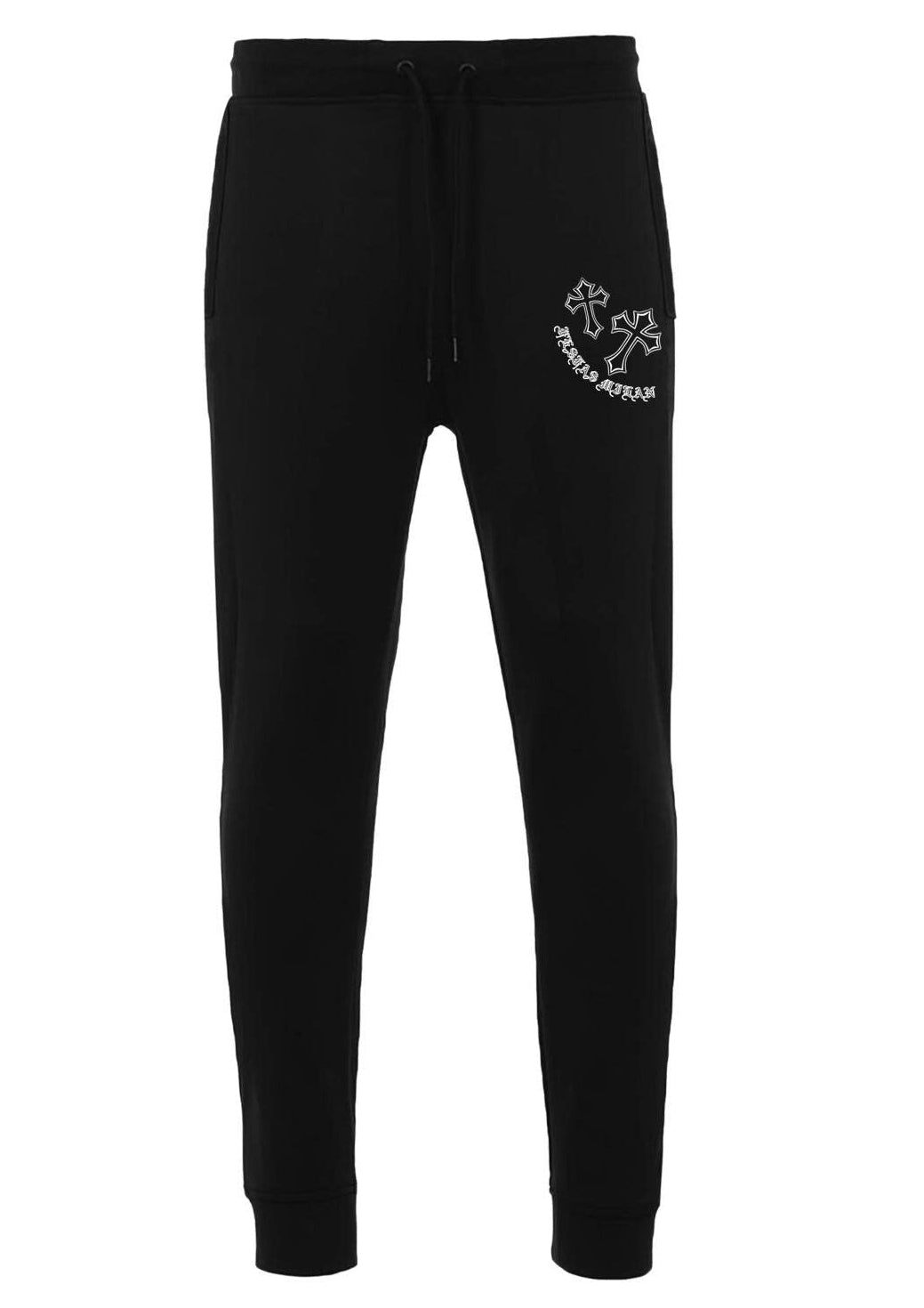 FesFas Cross-print Sweatshirt Set | Black | Men