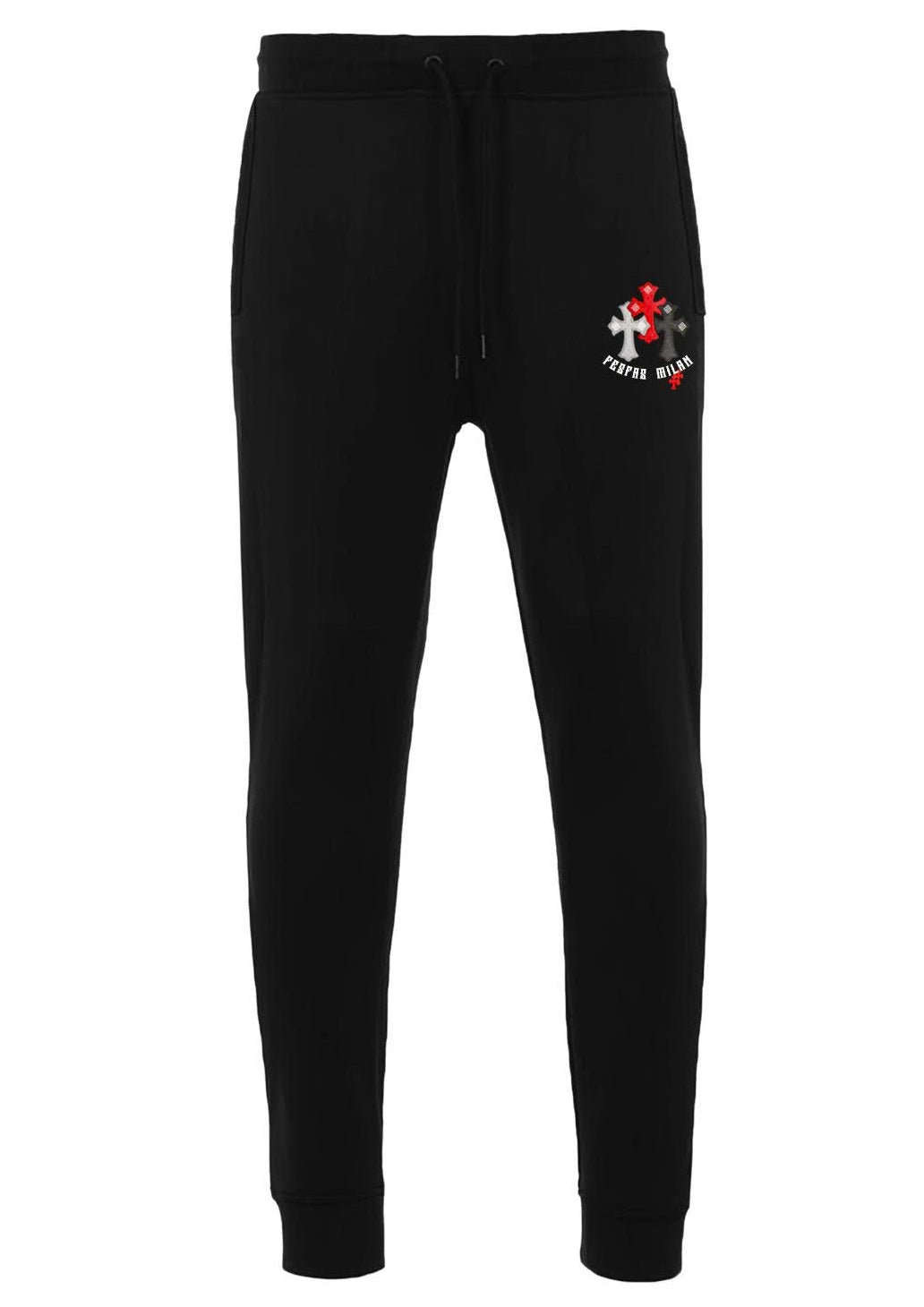 FesFas Cross-print Hoodie Set | Black | Men