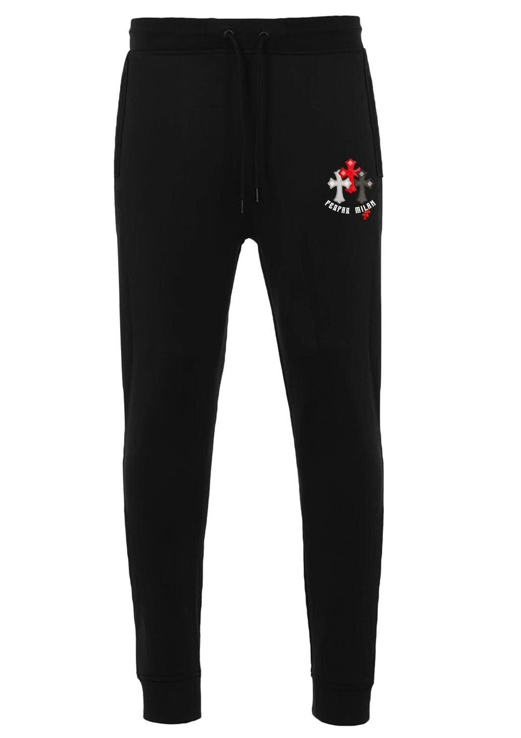FesFas Cross-print Sweatshirt Set | Black | Men