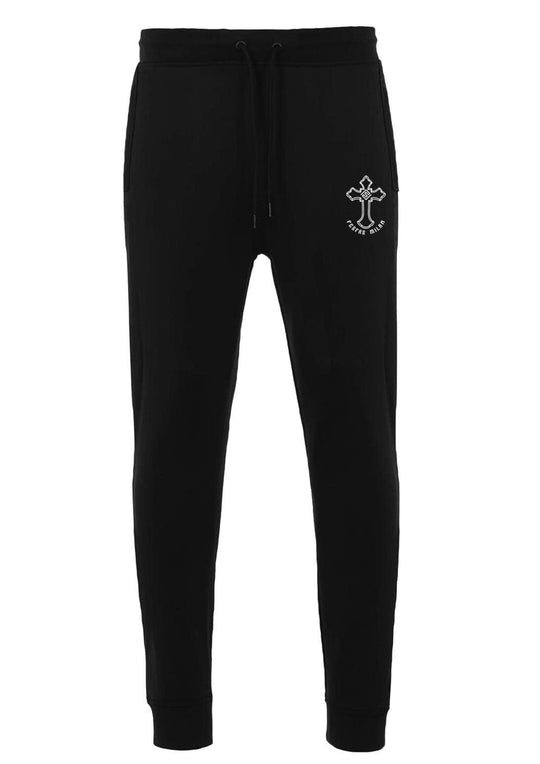 FesFas Cross-print Sweatshirt Set | Black | Men