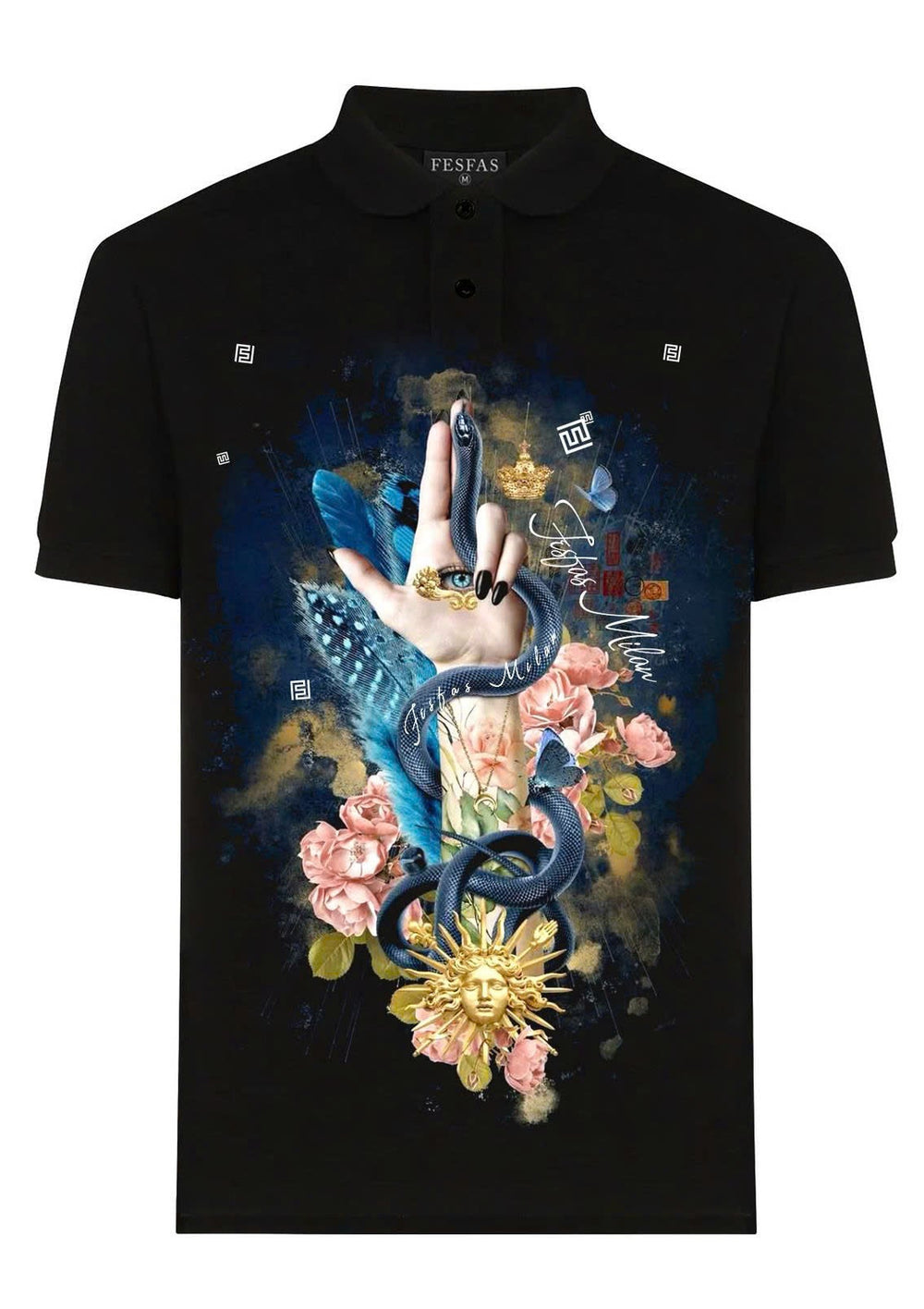 FesFas tattoos-print Polo Shirt