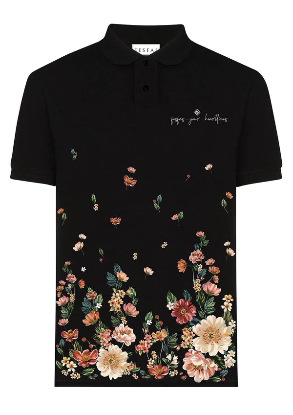 FesFas Floral-print Polo Shirt