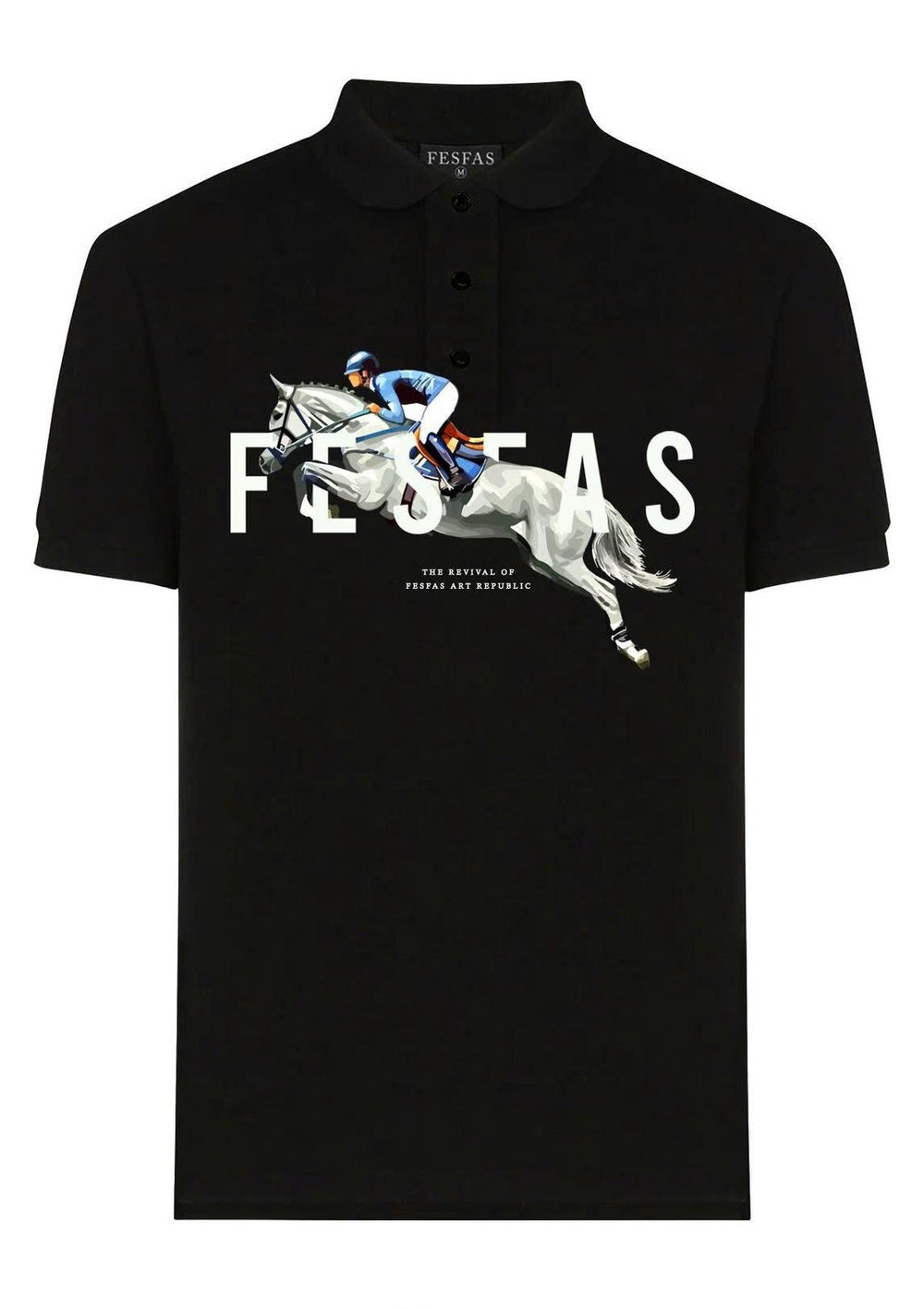FesFas horse racing-print Polo Shirt