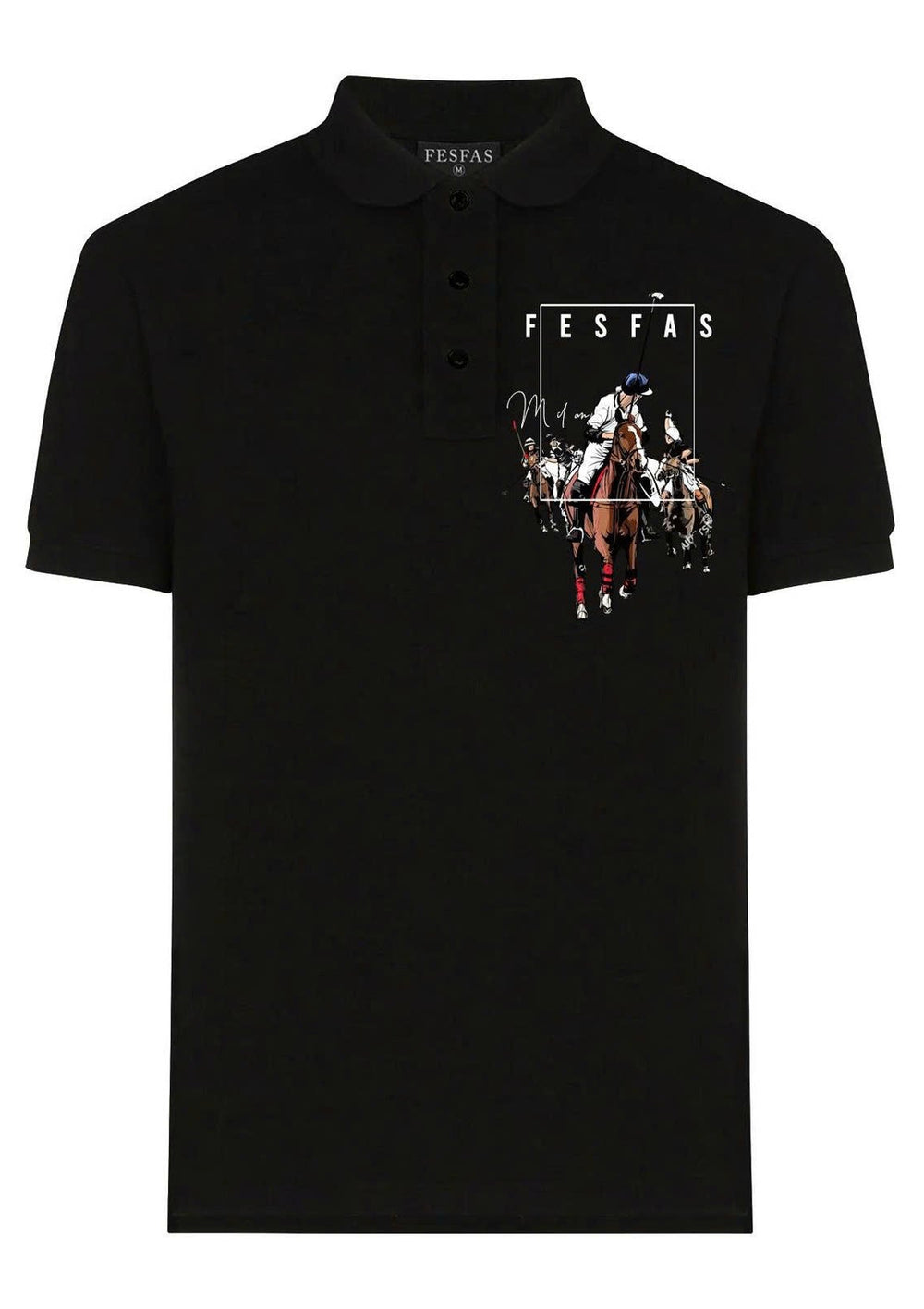 FesFas hockey-print Polo Shirt
