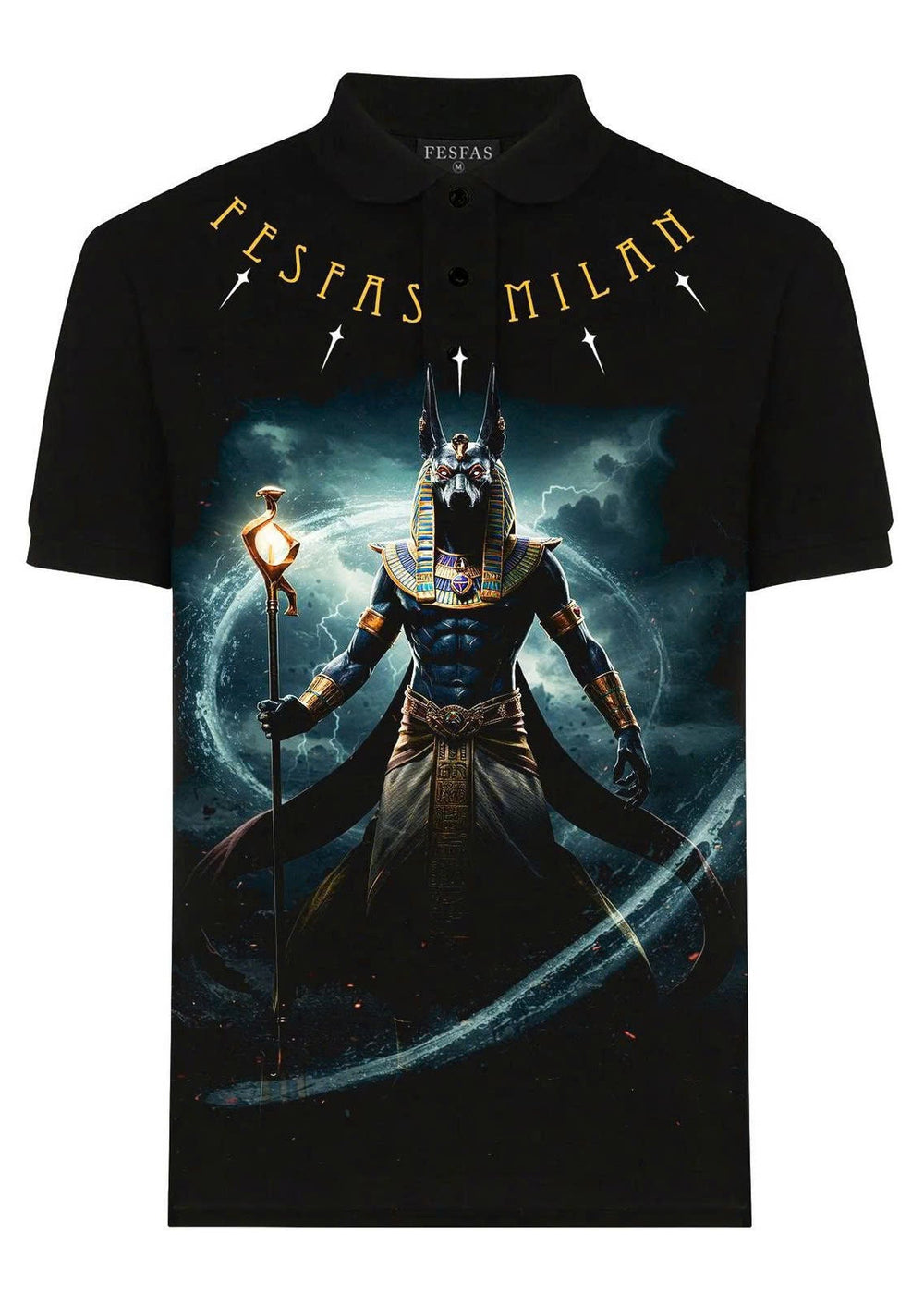 FesFas Anubis-print Polo Shirt