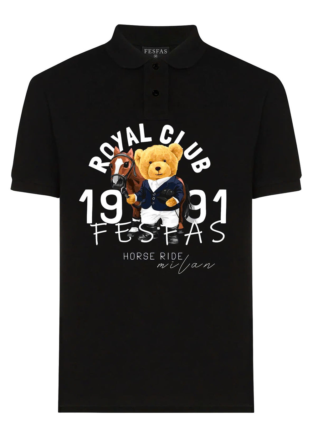 FesFas bear club-print Polo Shirt
