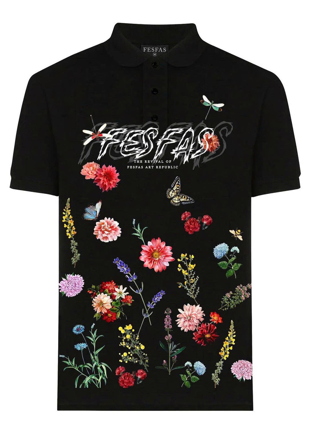 FesFas Floral-print Polo Shirt