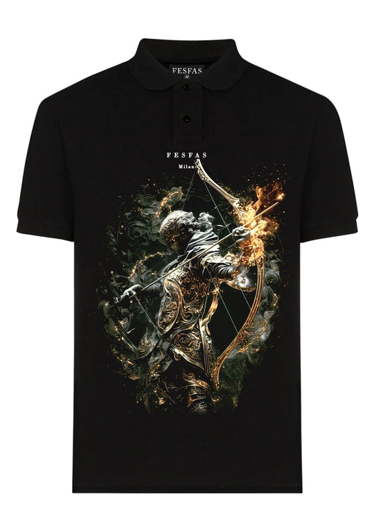 FesFas Warrior-print Polo Shirt | Men | Black