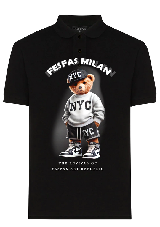 FesFas bear-print Polo Shirt | Men | Men