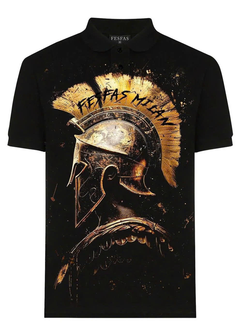 FesFas sparta-print Polo Shirt