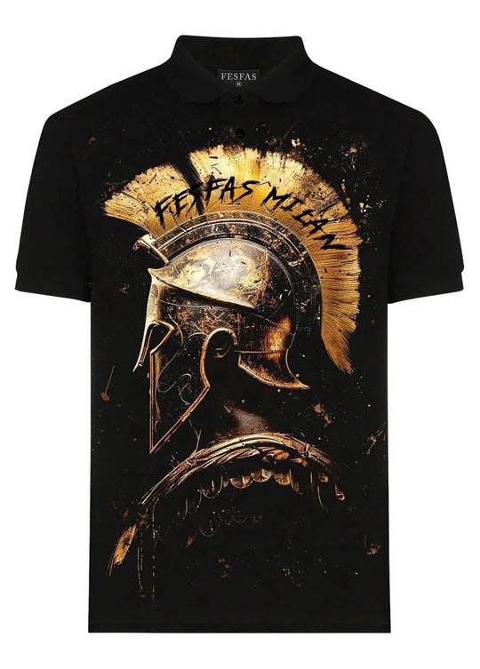 FesFas sparta-print Polo Shirt