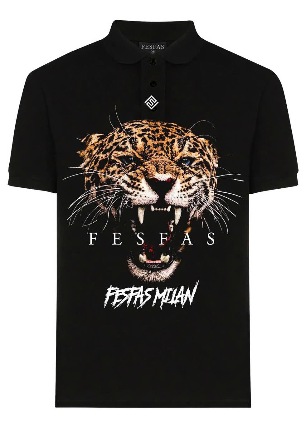FesFas jaguar-print Polo Shirt