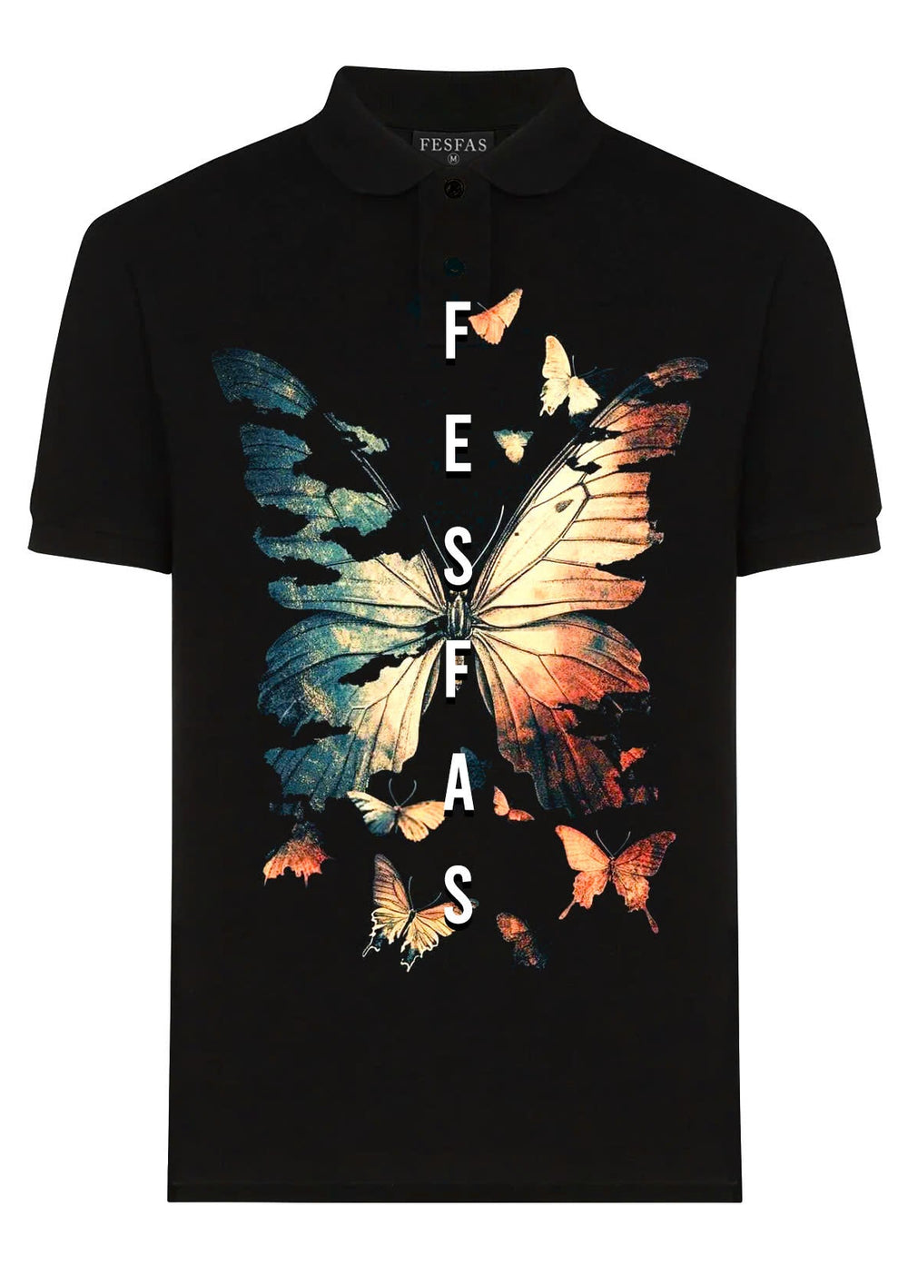FesFas Butterfly-print Polo Shirt