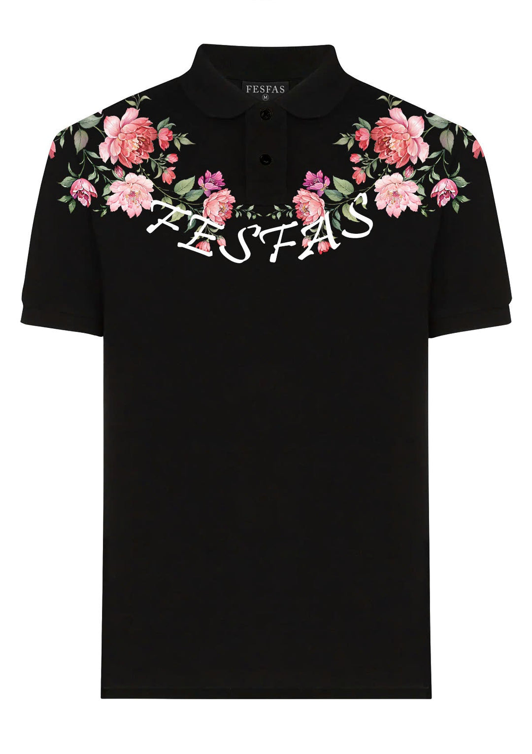 FesFas Floral-print Polo Shirt | Men | Black