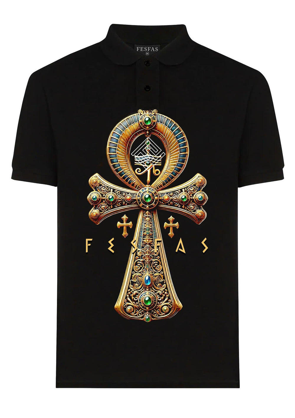 FesFas pyramid key-print Polo Shirt