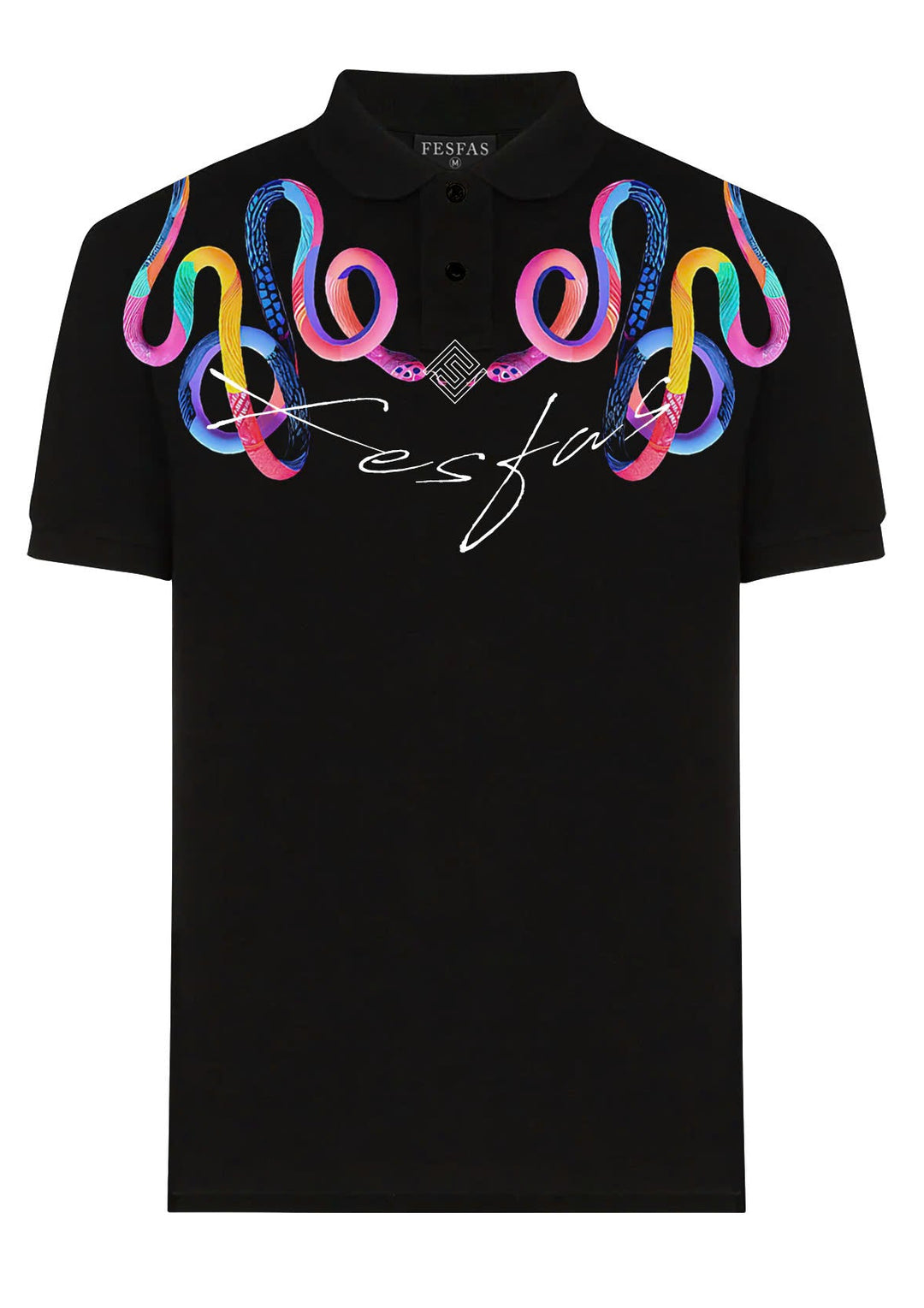 FesFas Snake-print Polo Shirt | Men | Black