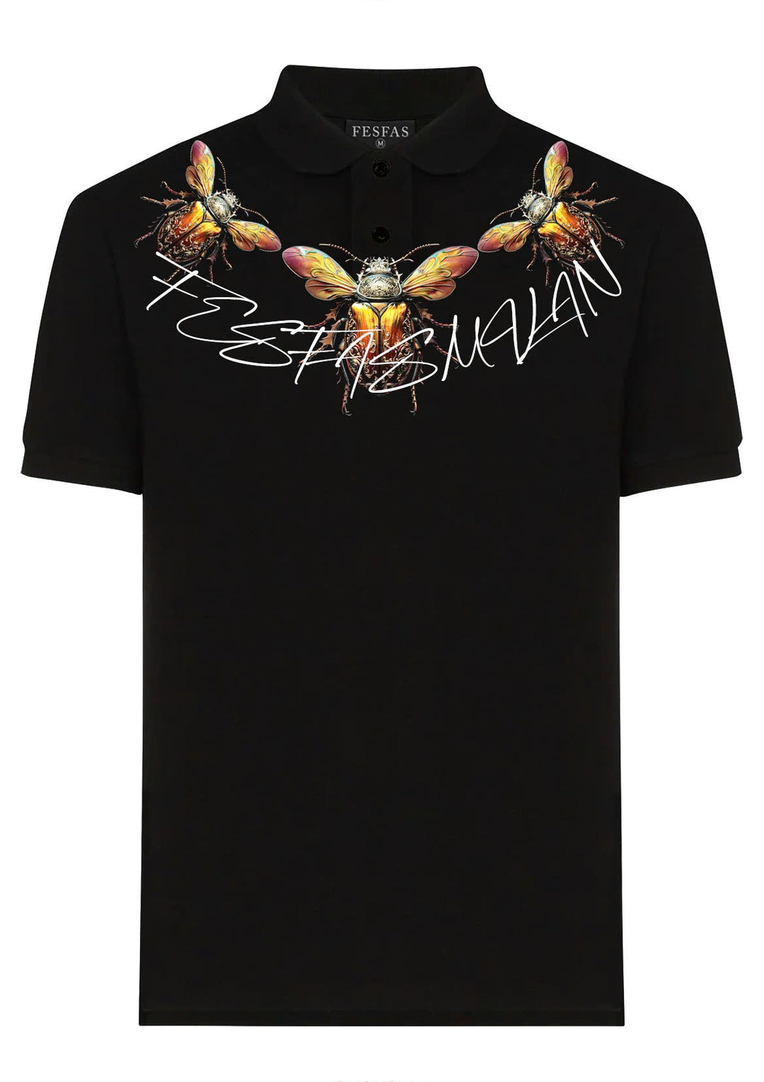 FesFas Beetle-print Polo Shirt | Men | Black